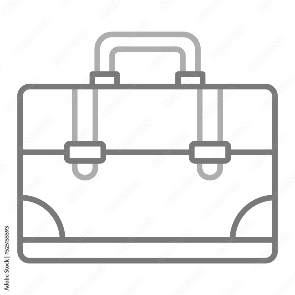 Briefcase Greyscale Line Icon