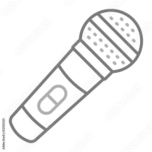 Microphone Greyscale Line Icon