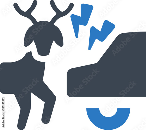 Animal collision icon