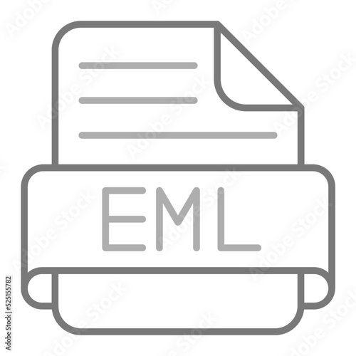 Eml Greyscale Line Icon photo