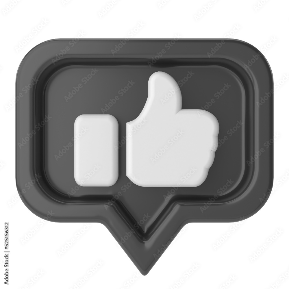 3D like icon. 3D icon. 3D illustration. 3D like icon. 3D icon. 3D illustration.