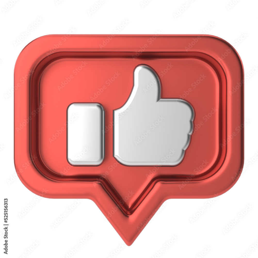 3D like icon. 3D icon. 3D illustration. 3D like icon. 3D icon. 3D illustration.