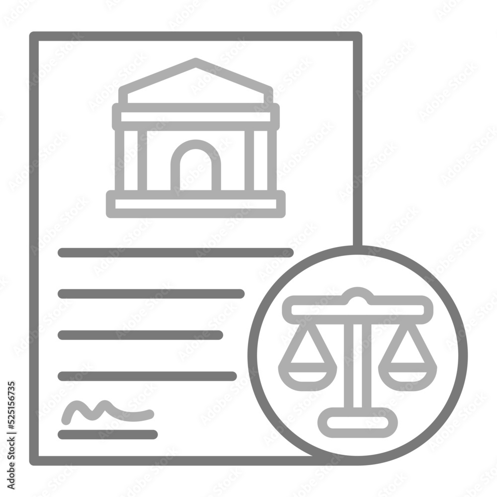Legislation Greyscale Line Icon Legislation Greyscale Line Icon
