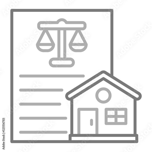 Property Law Greyscale Line Icon
