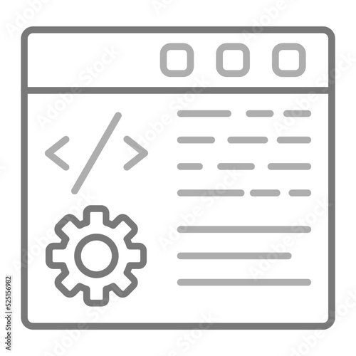 Web Coding Greyscale Line Icon © Maan Icons