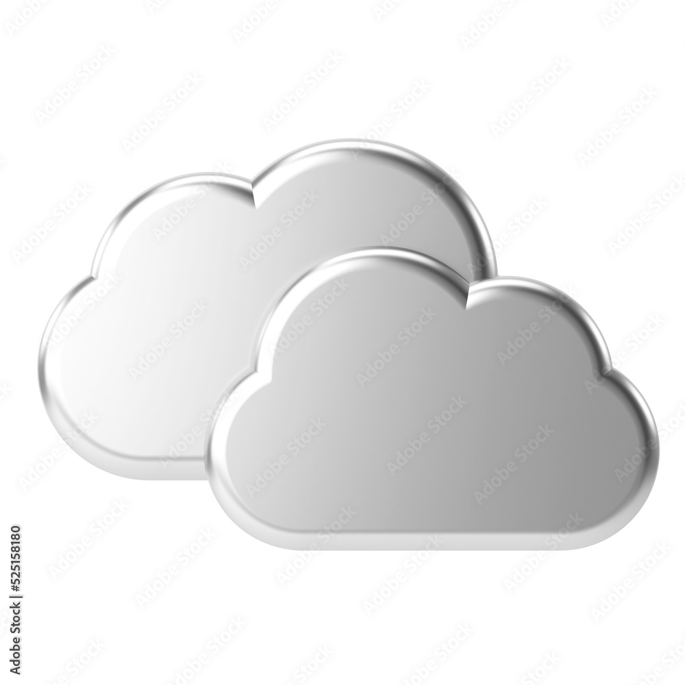 Cloudy. 3D weather icon. 3D climate icon. 3D element. Cloudy. 3D weather icon. 3D climate icon. 3D element.