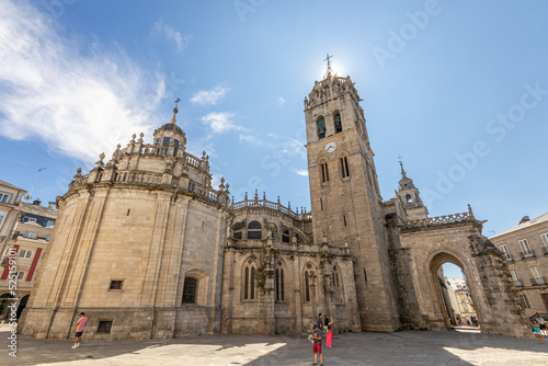 Lugo, Spain. The Catedral de Santa Maria (Saint Mary's Cathedral), a Roman Catholic church and basilica in Galicia