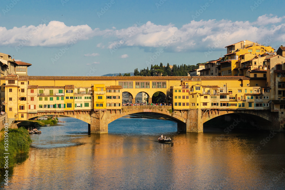 Ponte Vecchio Bridge in the center of Florence