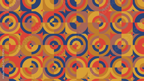 blue and beige geometric pattern, seamless wallpaper for fabric, tile, tablecloth