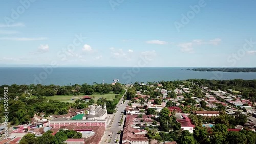 Beautiful aerial view of Granada Church - cathedral and city in Nicaragua