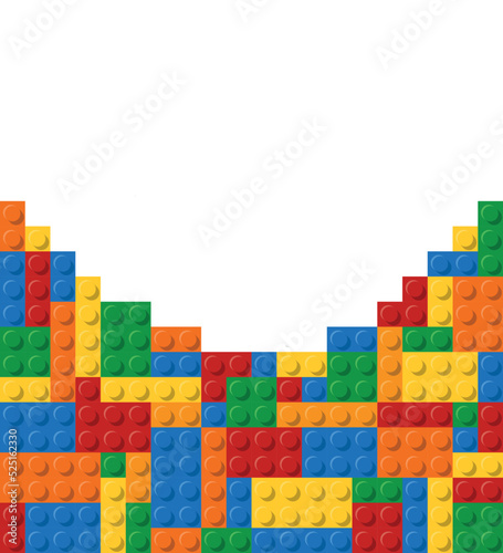 Template of plastic parts for text. 5 colors. Enjoy