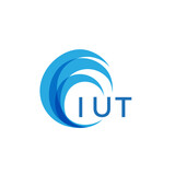 IUT letter logo. IUT blue image on white background. IUT Monogram logo design for entrepreneur and business. . IUT best icon. 