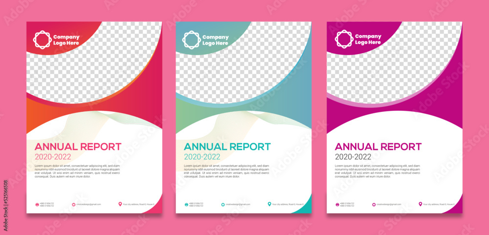 Fototapeta premium Note Book Cover Design Template, Annual Report Cover Design, Vector Template, Corporate Flyer Design, Magazine Cover Design Vector