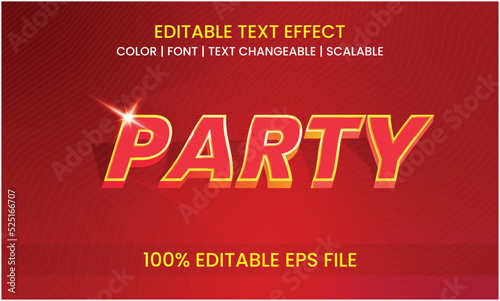 party text effect editable eps