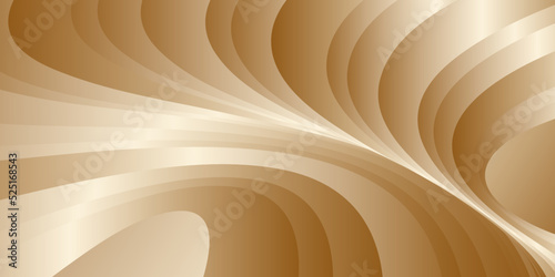 Gradient waves with silk gold glitter. Abstract cover design, banner, background