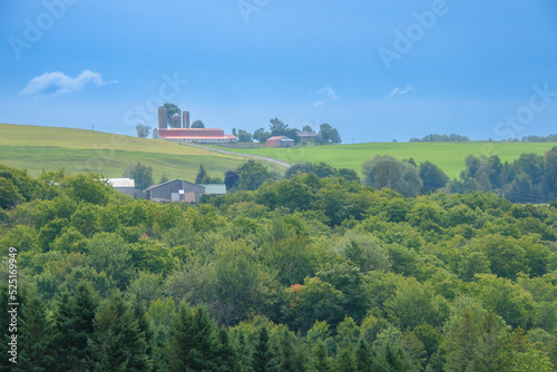 Countryside landscape with farm in Quebec  Canada