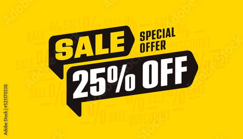 25 percent off sale sticker template