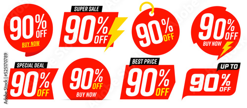 90 percent off sale red tag price clearance promo