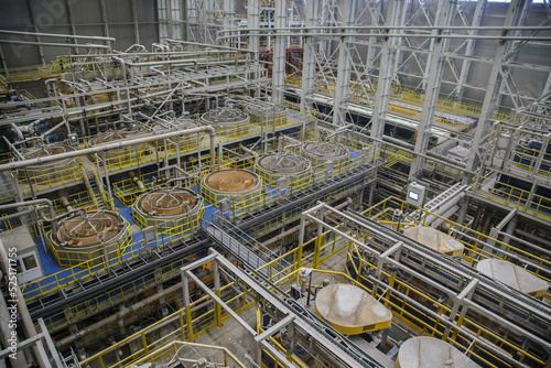 Foto Flotation machines in plant workshop.