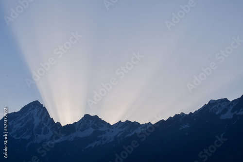 snow covered mountains