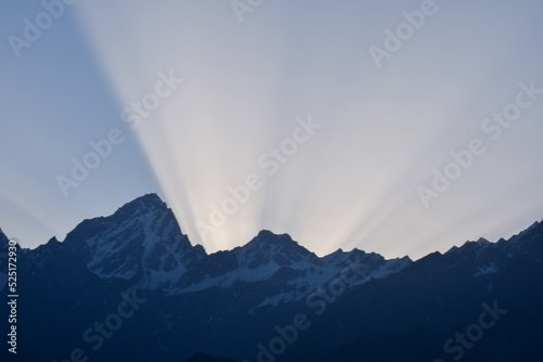 sunrise over the mountains