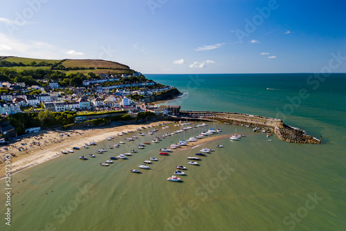 Photos Aerial view of the picturesque Welsh seaside town of New Quay in Ceredigion