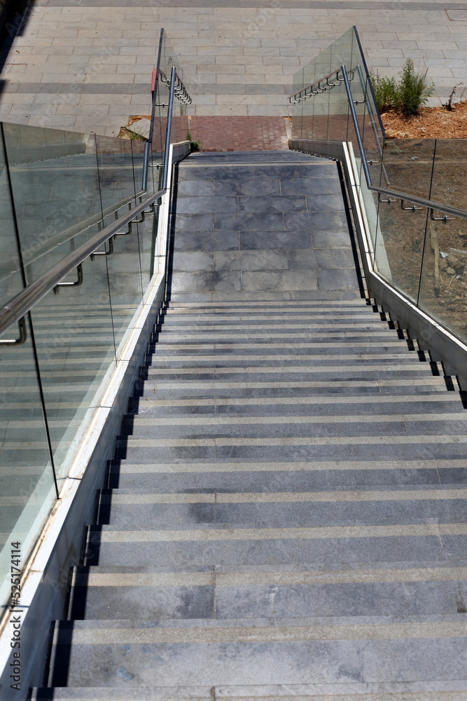 Staircase in the city park. Staircase in the city park.