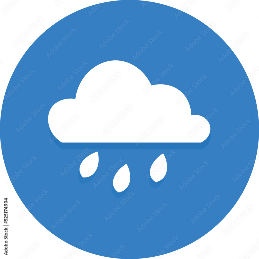 Rainy weather icon. Concept of weather forescasting.
Rainy weather icon. Concept of weather forescasting.