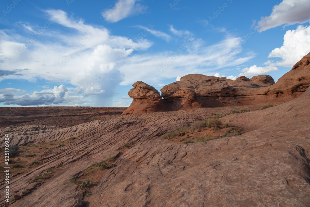 Rock formations viewed from the Beehive trail in Page, Arizona