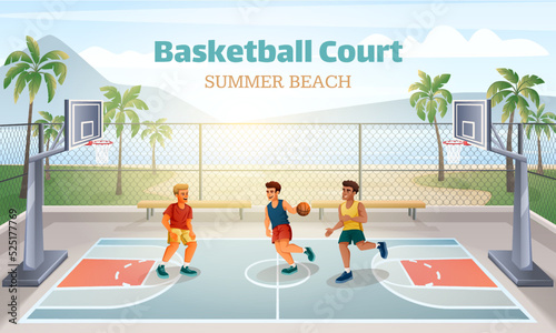 Beach Basketball Court © Macrovector
