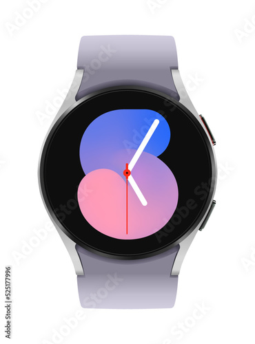 Smart watch silver color realistic mockup