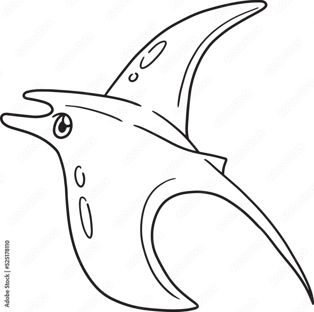 Manta Ray Isolated Coloring Page for Kids Stock Vector | Adobe Stock
