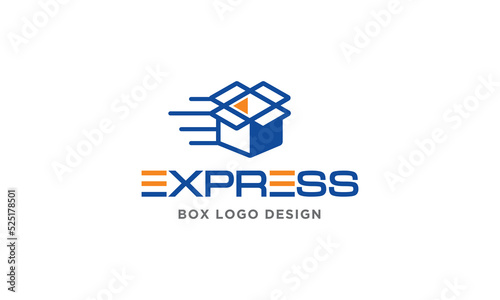 An Express Box Logo Design Concepts For Delivery, Dropshipping, Or Arbitrage Business