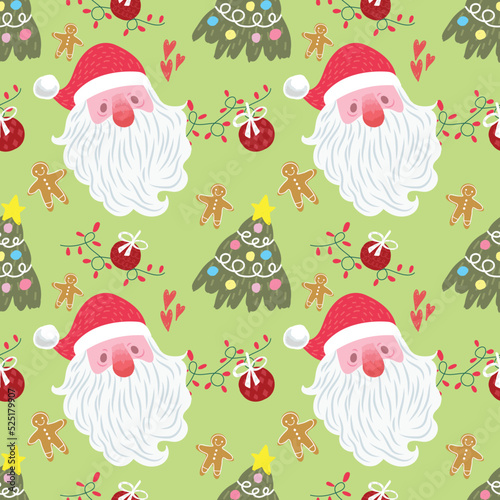 cute chrismas seamless pattern for wrapping paper