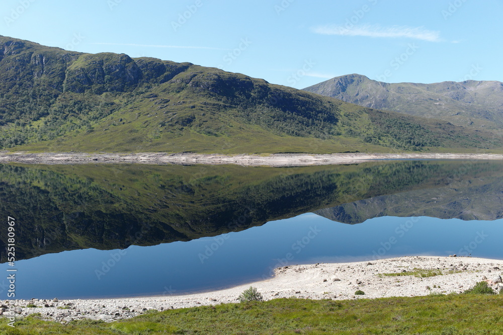 landscape with lake and mountains in Scotland landscape with lake and mountains in Scotland