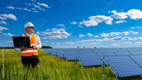 Engineer and solar power pl...