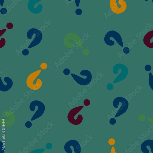 Back to school seamless question marks pattern for kids clothes print and notebooks and wrapping paper © Tetiana
