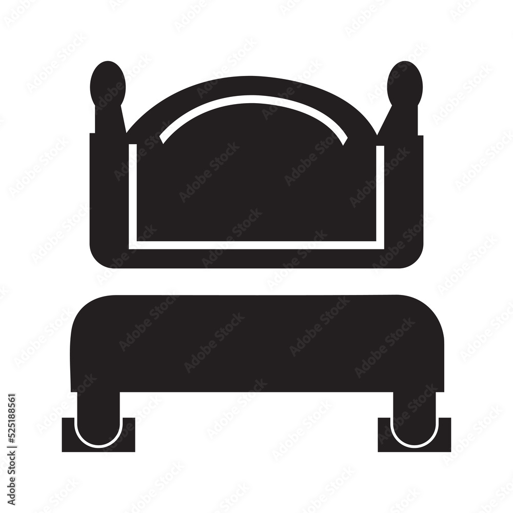 Hotel love double bed icon | Black Vector illustration | Hotel love double bed icon | Black Vector illustration |