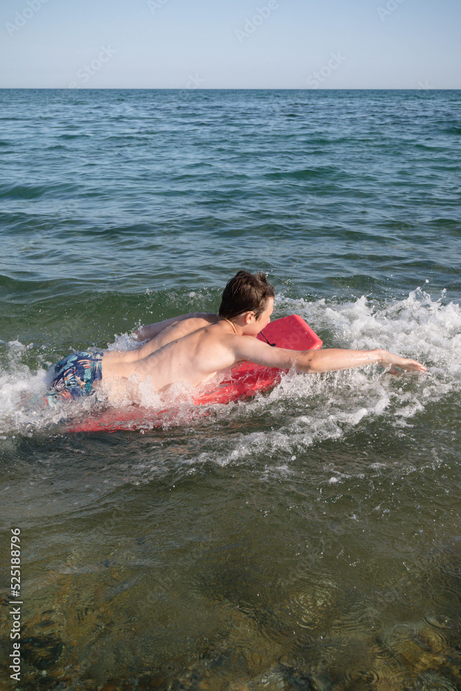 A 17 Year Old Teenage Boy In The Sea