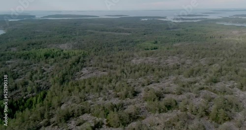 Aerial view from Kasberg in summer at Saltvik, Ahvenanmaa, Finland. photo