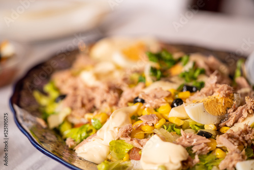 various traditional Tunisian dish with various ingredients of the country.