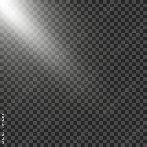 Wallpaper Mural Set of spotlights isolated on transparent background. Vector glowing light effect with golden rays.Light studio. Abstract light.Transparent background. Torontodigital.ca