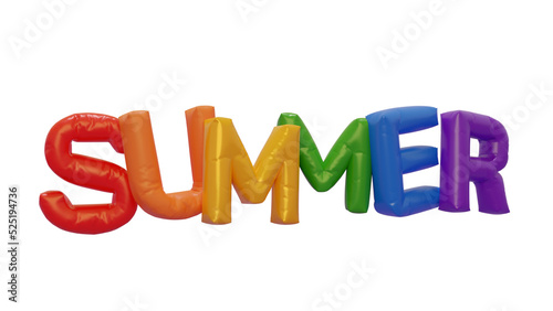 3D Summer Text Element