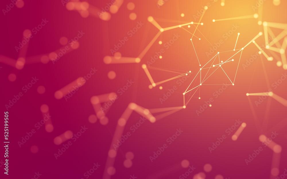 Abstract background. Molecules technology with polygonal shapes, connecting dots and lines. Connection structure. Big data visualization. Abstract background. Molecules technology with polygonal shapes, connecting dots and lines. Connection structure. Big data visualization.