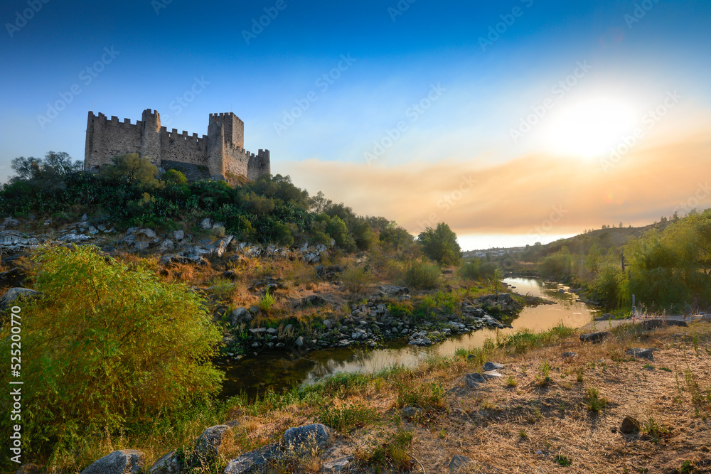 Castle Almourol - old castle of templars in Portugal