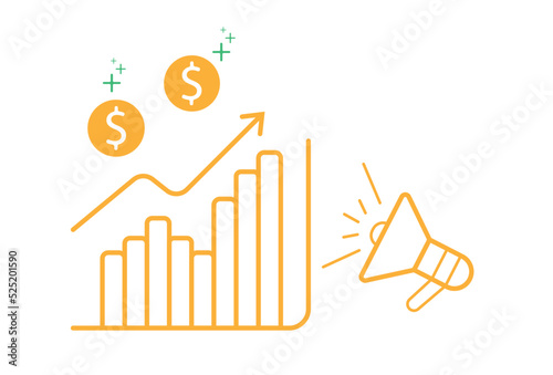 graph with arrow
