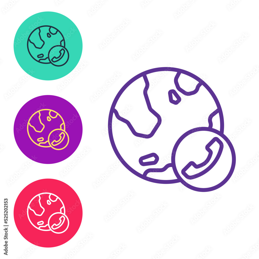 Set line Video chat conference icon isolated on white background. Online meeting work form home. Remote project management. Set icons colorful. Vector Set line Video chat conference icon isolated on white background. Online meeting work form home. Remote project management. Set icons colorful. Vector
