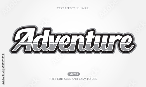 Adventure text editable, sport logo text style