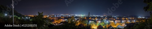 night panorama of a village in Ukraine