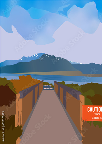 Wooden Bridge on Cradle Mountain  Tasmania